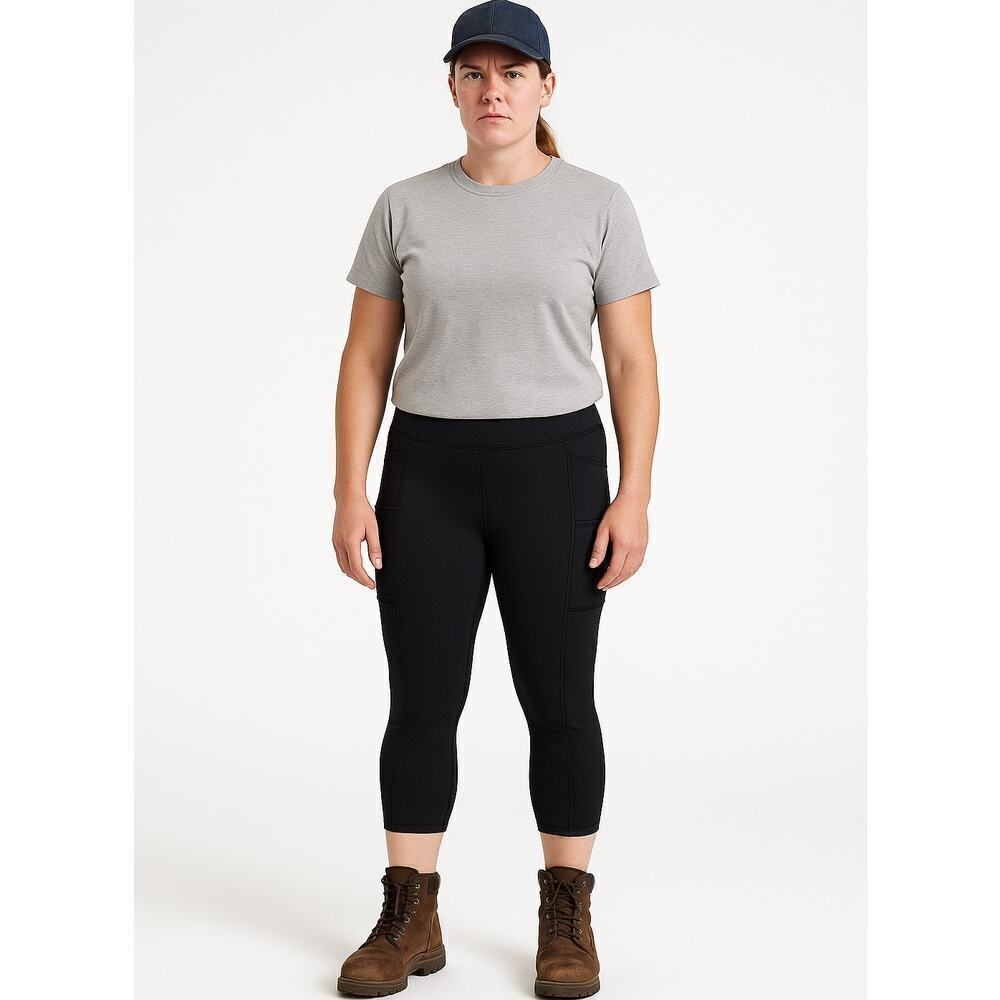 Carharrt Women's Force Fitted Lightweight 7/8 Ankle Leggings Black Size Large
